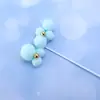 Decoração de bolo plug-in bola de pelo nova nuvem contas douradas cartão de decoração cartão de bolo de aniversário enfeites