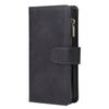 Capa carteira de couro com fecho de zíper para Apple 12Pro XR, compatível com iPhone 11 e XS.