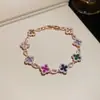 Pulsera de flor redonda con cierre de circonita, lujo ligero, alta gama, pulsera exquisita con un diseño elegante, versátil y a la moda, venta al por mayor