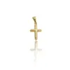 Pingente cruz simples comércio exterior AliExpress não desbota Europa e Estados Unidos retrô titânio aço inoxidável banhado a ouro 24k