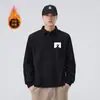 Ropa para Hombre Fengshe / Sudadera de Manga Larga para Hombre de Otoño 300g con Cuello de Solapa Estampado, Estilo Americano, Marca de Moda, Peso Pesado, Corte Holgado