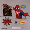 Adorno popular de decoración de pastel de Spider-Man para niños y niños, juguete de dibujos animados, accesorio de repostería de cumpleaños, adorno para mesa de postres