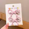 Presilha Rosa de Pato com Bolinhas para Cabelo Infantil Presilha Coreana para Franja Presilha Lateral para Testa Acessório de Cabeça Grampo de Cabelo Cabelo Quebrado Menina