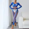 Lingerie Erótica Europeia e Americana Estilo Uniforme Tentação Vazada, Conjunto de Duas Peças de Meia-Calça Erótica para Mulheres Maduras, Atacado de Lingerie Erótica em Renda