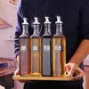 Pote de Óleo 500ml Garrafa de Óleo de Vidro Grande Cozinha Doméstica Molho de Soja Óleo Vinagre Garrafa Condimento conjunto Atacado
