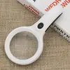 Lupa de leitura portátil antiderrapante com 8 LEDs, 2,5 vezes, N.º 9588, com lâmpada detector de dinheiro, leitura e apreciação de jornal