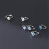 Nalan S925 Hebilla de Tremella Fresca Pequeña Ópalo Sintético Joyería Pequeña para Oreja M01156