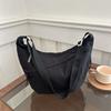 2025 Bolsa de Tela con Cremallera de Gran Capacidad para Viajes Diarios Nueva Ligera Casual Bolso de Hombro Color Sólido Simple Bolsa Tote Bolso Cruzado