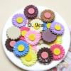 Accesorios de Resina de Girasol Brillante Flor DIY Accesorios para Anillo de Cabello Aretes Caja de Almacenamiento para Taza Material de Decoración
