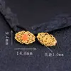 Ágata Rojo del Sur Hielo-Rojo Natural Accesorios para Pulseras Collares DIY Cuentas Espaciadoras S92 Plata Pura Chapada en Oro Cara de Anillo de Ágata Rojo Sol Dorado