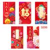 Envelopes Vermelhos da Sorte Ano do Carneiro 2027 Novo Estilo Papel Cobre Florais Tradicionais Desenho Animado de Carneiro Zodíaco Envelopes Vermelhos Festival da Primavera Bolsas de Pacotes Vermelhos