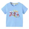 2023 Nueva camiseta de manga corta de verano para niños, estilo coreano, para niños y niñas, de algodón, de media manga.