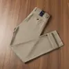 Estação Europeia Verão Calça Masculina de Sarja Modal Fina Confortável Respirável Cintura Média-Alta Reta Solta Calça Business Casual