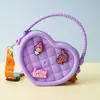 Monedero de silicona con forma de cueva cuadrada para niños, bolso cruzado para caminar, divertido y bonito bolso de silicona para cambio.