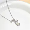 Colar de Calcedônia Atmosférico para Mulheres Design de Nicho Moderno Versátil de Alta Qualidade Ecológico Colar Galvanizado Atacado