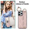 Adecuado para iPhone 15, funda para teléfono móvil 14plus, correa de muñeca, anillo, línea ondulada, estilo Chanel, funda protectora 13Pro