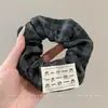 Elástico de cabelo preto para o dia a dia para mulheres, estilo francês, alto valor estético, adequado para sair, elástico de cabelo oversized da moda, acessório de cabelo