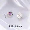 Anillo Popular de Plata Chapada con Zirconia Incrustada de Cobre en Forma de Huevo Amatista Imitación de Xiaohongshu Accesorios de Joyería para Pulsera y Collar DIY