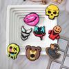 Novo Estilo Personalizado Série Divertida de Rosto de Fantasma Charms de Sapato de Borracha Macia PVC Decorações Destacáveis para Sapatos de Jardim Infantil