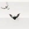 Accesorios de Tachuelas para Labios de Circonita de Cobre Transfronterizos, Aretes de Hilo Externo M0.9 con Cadena de Corazón, Accesorios de Tachuelas para Hélice Auricular, Joyería