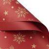 Papel de Regalo Navideño Exportación al por Mayor Flores Impresas a Dos Colores Ramo de Regalo Regalo Navideño Fruta de la Paz Papel de Envoltura