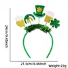 Decorações de Dia de São Patrício Headband Festival Irlandês Fantasia de Festa Acessório de Cabelo Headband de Trevo Verde