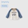 Camiseta de Manga Larga para Niños, Ropa Infantil Otoñal con Bloques de Color, Camiseta Básica Trendy Holgada para Niños Pequeños Estilo Otoño