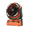 Ventilador Exterior Transfronterizo Portátil Gran Capacidad Velocidad Continua Carga Ventilador de Camping Iluminación para Tienda de Campaña de Pesca
