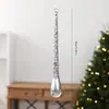 2026 Novo Ornamento de Árvore de Natal de Rena de Floco de Neve Semi-Transparente Prata Pingente de Presente de Natal Acrílico