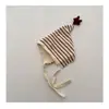 2026 Invierno Nuevo Estilo Coreano Turbante Rayado para Hombres Mujeres Niños Gorro de Lana Lindo Súper Adorable Tejido Cálido Gorro con Protección para los Oídos