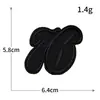 Patch de Tecido Bordado Preto Autoadesivo Sem Costura para Jaqueta de Penas DIY Patch para Roupa com Buraco Insígnia de Letra Bordado Computadorizado