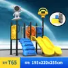 Escorregador Grande para Jardim de Infância Espaço Externo Infantil Série Combinação de Balanços Equipamento de Diversão ao Ar Livre para Parque Comunitário