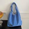 Bolso de mano de pana para mujer, bandolera de hombro, de gran capacidad, sencillo, para otoño e invierno, 2023