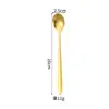 Cuchara de café de acero inoxidable, cuchara para remover, cuchara para condimentos de mango largo, cuchara de postre creativa, cuchara para pastel, cuchara para el hogar, cuchara para miel, cuchara para helado