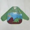 Comercio exterior abrigo infantil anti-vestir completamente impermeable bebé bebé EVA desechable ropa de arroz delantal babero ropa para pintar