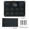 Rv Interruptor Ojo de Gato de 8 Bits Panel Combinado Redondo Caja de Fusibles para Coche Voltímetro Toma de Corriente Cargador USB Dual para Coche