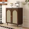 Aparador Francês Simples Armário de Armazenamento Trançado Armário de Armazenamento de Cozinha Gabinete de Chá para Sala de Estar Aparador Gabinete para Alugar