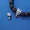 Plata de Ley S925 Cabeza de León Danza del León Cabeza de Buda de Tres Vías Tamaño Pequeño Semilla Budista Semilla de Ciprés Accesorio Colgante