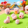 Acessórios de Resina de Porquinho Rosa Fofo e Ganancioso, Boneca de Lanche Casa de Bonecas Animal DIY Saco Surpresa Enfeites de Mesa para Carro