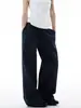 Pantalones de Cuadros Bloque de Color Transfronterizos para Mujer, Temporada Otoño 2026, Pantalones de Pierna Recta Fluidos de Pierna Ancha, Pantalones Deportivos de Cuadros Holgados de Largo Completo