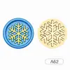 Sellos de Cera Serie Navideña con Diseños de Muñeco de Nieve, Copo de Nieve y Reno, Varios Estilos, Cabezales de Cobre para Diario y Sellado de Sobres