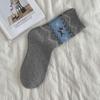 Fairland Calcetines Vintage de Cachorro para Mujer Otoño e Invierno Espesos Cálidos de Lana Lazo Dibujos Animados Estilo Japonés Lindo Calcetines de Tubo Medio