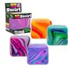 Novo produto transfronteiriço: Brinquedo cubo antiestresse com padrão de fluxo, brinquedo descompressão de rebote lento de maltose em cubo com padrão de fluxo atacado