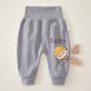 Roupas para recém-nascidos Calças para meninos Cintura alta Calças grandes PP para bebês Calças infantis Primavera e Outono Calças anti-mosquito Calças infantis Haren