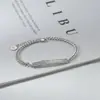 Pulsera de Pareja Nuevo Poema de Amor Un Par de 520 para Hombres y Mujeres Regalo de Amistad Pulsera Cuadrada Creativa Coreana con Letra de Marca