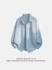 Camisa a Cuadros de Color Contrastante de Manga Larga para Hombre, Estilo Primavera, Cuadros Pequeños Holgada Casual, Top Estilo Miu, Chaqueta Q