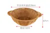 Cesta tejida de mimbre sintético personalizada, plato redondo para frutas, cesta de almacenamiento para sala de estar, cesta para snacks, cesta de frutas y verduras para cocina