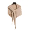 Chal de Mezcla de Lana para Mujer, Bufanda Triangular, Chal Tejido para Otoño e Invierno, Cálido y de Estilo Bohemio