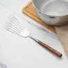 Modelo Nuevo 26 Años Transfronterizo Espátula de Acero Inoxidable 304 con Mango de Nogal para Uso Doméstico, Espátula para Freír, Cuchara para Sopa, Cuchara para Arroz, Espátula para Pasteles, Utensilios de Cocina