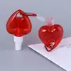 Fabricante Transfronteiriço 60ml Frasco com Mosquetão Invertido Formato de Coração Formato de Folha Frasco de Álcool em Gel para Mãos Sem Enxágue Portátil de Plástico
